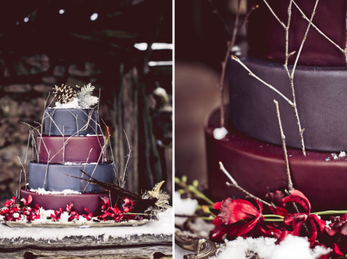  via Winter Wedding Ideas Red Purple Inspiration Green Wedding Shoes