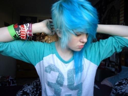 Short Blue Hair Tumblr