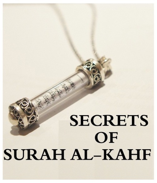 letssharestories:

 ═✦════✦SECRETS OF SURAH AL-KAHF✦════✦═Ever wondered why Prophet Muhammad(SAW) asked us to recite Surat Al-Kahf every Friday?Let’s ﬁnd out today inshaAllah… This Surah has Four stories in it,having some morals,lets see them and understand what they are saying to us:1) The People Of The CaveIts the story of young men who lived in a disbelieving town, so they decided to migrate for the sake of Allah and run away. -Allah rewards them with mercy in the cave and protection from the sun - They woke up and found the entire village believers. 
MORAL:TRIAL OF FAITH.
2) The Owner Of Two GardensA story of a man whom Allah blessed with two beautiful gardens, but the man forgot to thank the One who blessed him with everything and he even dared to doubt Allah regarding the afterlife.So His garden was destroyed - He regretted ,but was too late and his regret did not beneﬁt him .
MORAL:TRIAL OF WEALTH.
3) Musa(AS) and Khidr(AS)When Musa(AS) was asked-“Who’s the most knowledgeable of the people of earth?”” Musa(AS) said:Me…,but Allah revealed to him that there’s someone who Knows more than him.Musa(AS) traveled to the man and learnt how the Divine Wisdom can sometimes be hidden in matters which we perceive as bad.
MORAL:TRIAL OF KNOWLEDGE.
4) Dhul-QarnaynIts a story of the great King that was given knowledge and power and was going around the world,helping people and spreading all that’s good.He was able to overcome the problem of Yajooj-Majooj and build a massive dam with the help of people whom he could not even understand.
MORAL:TRIAL OF POWER
In the middle Allah mentions Iblees as the one who stirs these trials:Behold! We said to the angels “Bow down to Adam”: they bowed down except Iblis. He was one of the Jinns, and he broke the Command of his Lord. Will ye then take him and his progeny as protectors rather than Me? And they are enemies to you! Evil would be the exchange for the wrongdoers!Now let us see what’s the relationship between Surat Al-Kahf and the Dajjal (Anti-Christ)? Dajjal will appear before Day of Judgement with the 4 trials: ***He’ll ask people to worship him and not Allah:
Trial of Faith .
***He’ll be given powers to start/stop rain and tempt people with his wealth:
Trial of with his wealth. .
***He’ll trial people with the “knowledge” and news he gives them:
Trial of Knowledge .
He’ll control huge parts of the Earth. 
Trial of Power .
How to survive these trials? The answers are in Surat Al-Kahf # Survival Kit 1: Good companionship.“And keep thy soul content with those who call on their Lord morning and evening, seeking His Face; and let not thine eyes pass beyond them, seeking the pomp and glitter of this Life; no obey any whose heart We have permitted to neglect the remembrance of Us, one who follows his own desires, whose case has gone beyond all bounds.” (Surat Al-Kahf, verse 28)# Survival Kit 2: Knowing the Truth of this World .“Set forth to them the similitude of the life of this world: It is like the rain which we send down from the skies: the earth’s vegetation absorbs it, but soon it becomes dry stubble, which the winds do scatter: it is (only) Allah who prevails over all things” (Surat Al-Kahf, verse 45)# Survival Kit 3: Humbleness.“Moses said: “Thou wilt ﬁnd me, if Allah so will, (truly) patient: nor shall I disobey thee in aught.””(Surat Al-Kahf, verse 69)# Survival Kit 4: Sincerity.“Say: “I am but a man like yourselves, (but) the inspiration has come to me, that your Allah is one Allah. whoever expects to meet his Lord, let him work righteousness, and, in the worship of his Lord, admit no one as partner.” (Surat Al- Kahf, verse 110)# Survival Kit 5: Calling to Allah .“And recite (and teach) what has been revealed to thee of the Book of thy Lord: none can change His Words, and none wilt thou ﬁnd as a refuge other than Him.” (Surat Al-Kahf, verse 27)# Survival Kit 6: Remembering the HereAfter .“ One Day We shall remove the mountains, and thou wilt see the earth as a level stretch, and We shall gather them, all together, nor shall We leave out any one of them. And they will be marshalled before thy Lord in ranks, (with the announcement), “Now have ye come to Us (bare) as We created you ﬁrst: aye, ye thought We shall not fulﬁl the appointment made to you to meet (Us)!”: And the Book (of Deeds) will be placed (before you); and thou wilt see the sinful in great terror because of what is (recorded) therein; they will say, “Ah! woe to us! what a Book is this! It leaves out nothing small or great,but takes account thereof&#160;!” They will ﬁnd all that they did, placed before them: And not one will thy Lord treat with injustice.” (Surat Al-Kahf, verses 47-49)https://www.facebook.com/ note.php?note_id=3010126499 12775

