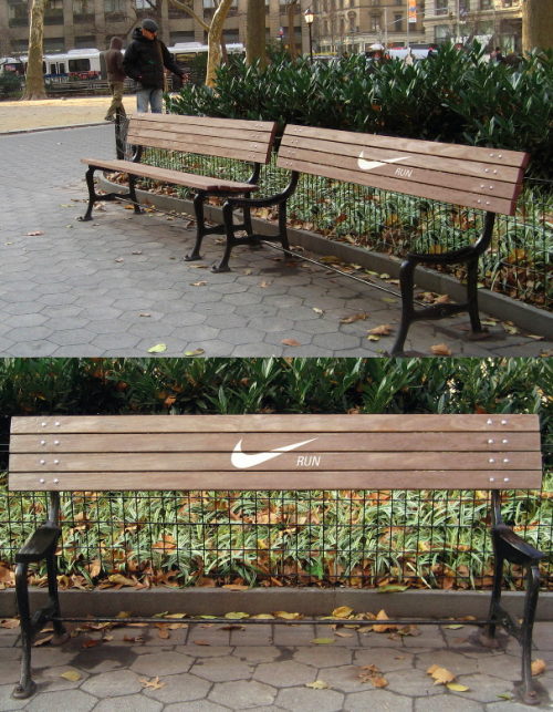 Motivational Nike bench by  Annie Chiu