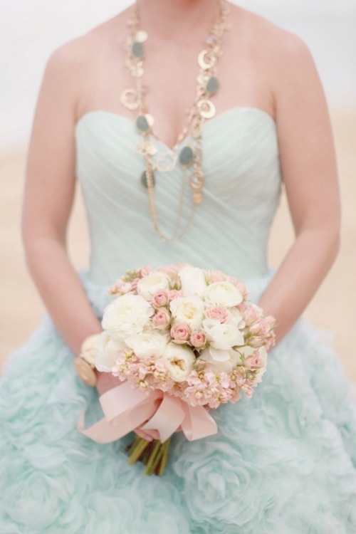 pink and blue wedding dress bouquet style me prettycom