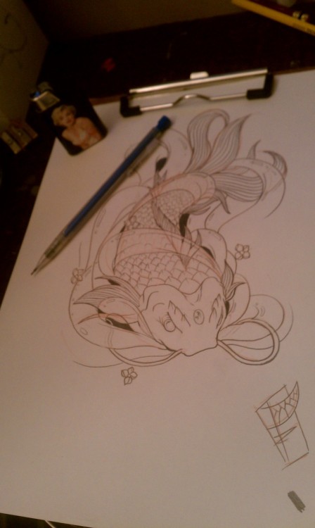 Koi fish I designed for my custom flash series Posted 3 months ago