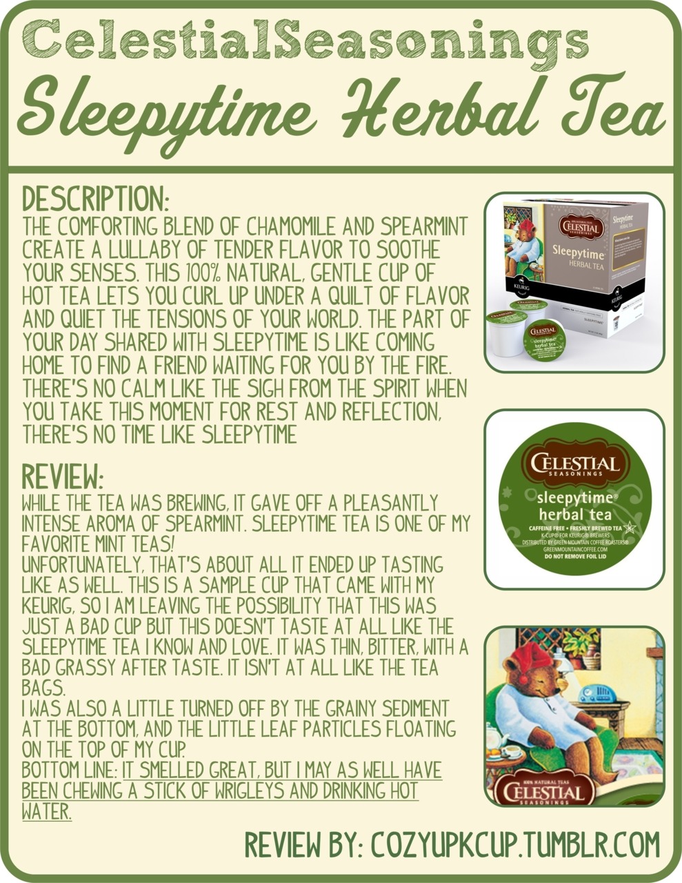 Sleepytime Herbal Tea K Cup