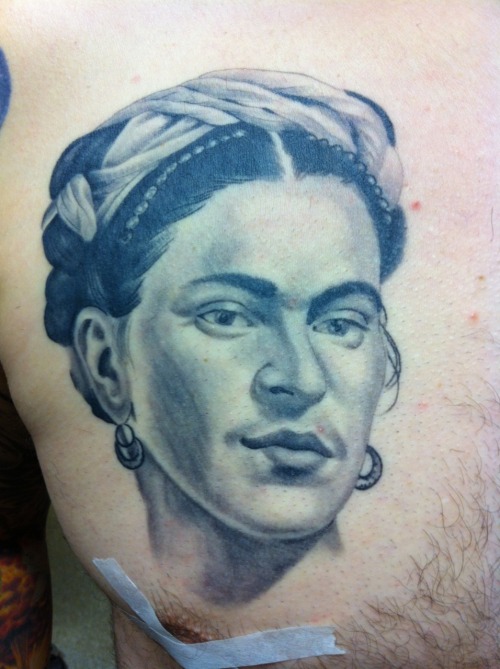 Frida Kahlo portrait healed Rich Marafioti 2012 Family Tattoo Chicago 