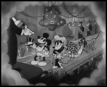 Tagged Disney Mickey Mouse Minnie Mouse Pluto wedding gif vintage 