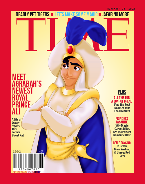 Jasmine&#8217;s Aladdin on Time Magazine. View the whole collection.