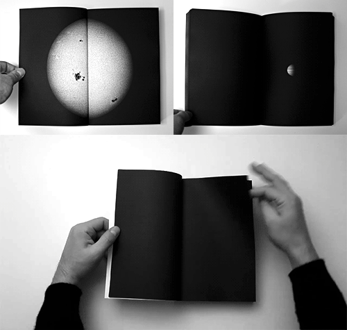 Astronomical is a scale model of our solar system in twelve 500 page volumes  printed-on-demand. On page 1 the Sun, on page 6,000 Pluto. The width of  each page equals one million kilometres. - by Mishka Henner//via olena