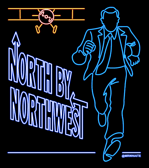 North By Northwest in neon.