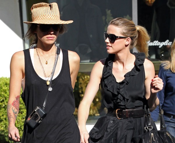 Amber Heard and her girlfriend Tasya Van Ree