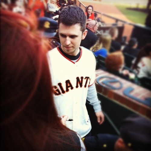 chicksdigthestrikeouts:

#sfgiants Love of my life ❤ #Buster Posey (Taken with instagram)
