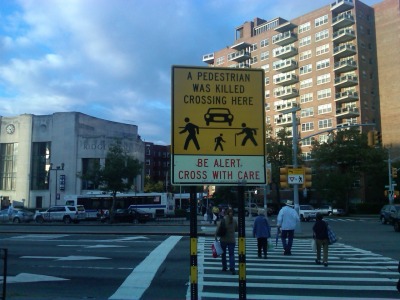 Damn&#8230;that&#8217;s a sign that catches my attention.  NO JOKE.
(Queens, NYC)