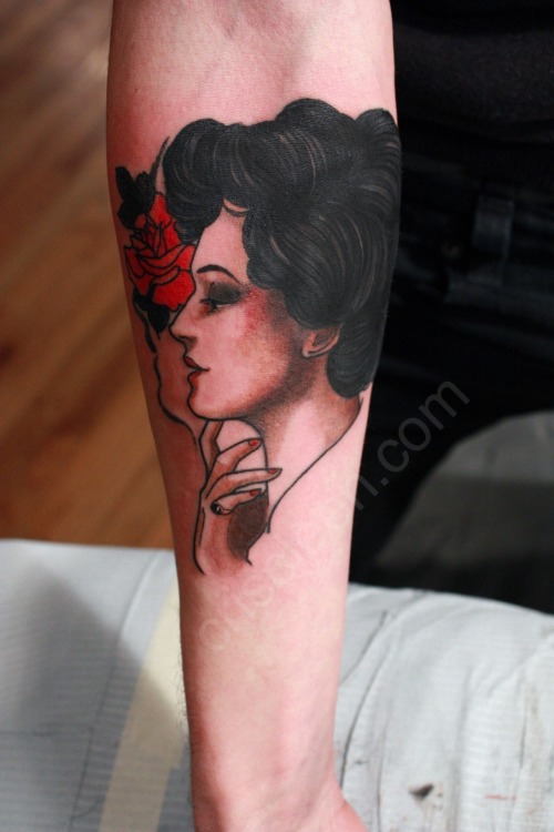 Well this was my first big tattoo and I felt like this female head would be