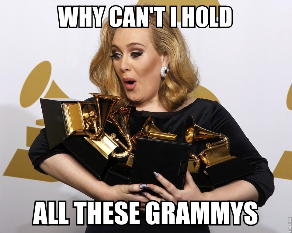 LOL Adele beyonce grammys why cant i hold all these thingsmaxthinks ...