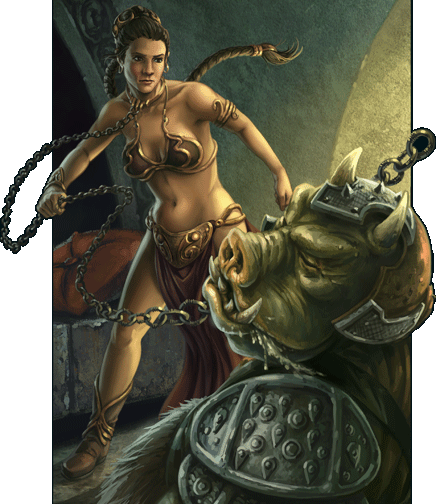 Slave Leia escapes from Jabba Tagged star wars leia organa return of the 
