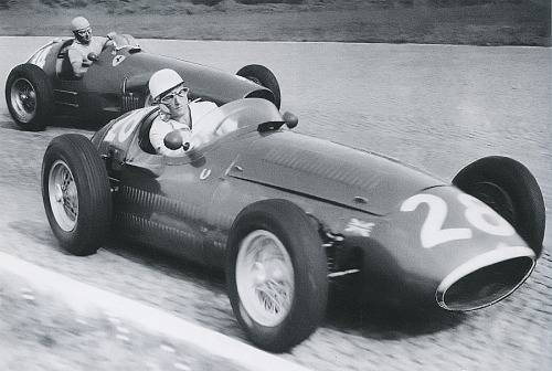Stirling Moss Alberto Ascari at the 1954 Italian Grand Prix