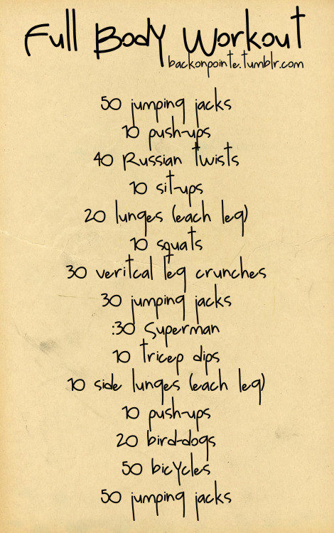 A simple full body workout!