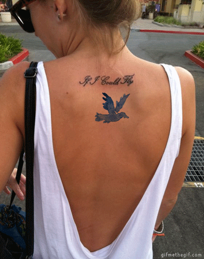  Gif Girl Tattoo Tattoo Gif Back Girl Back Back Tattoo If I Could Fly 