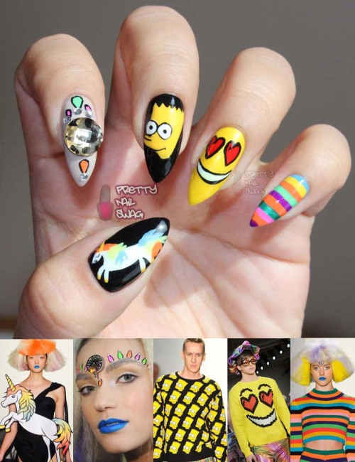 My Jeremy Scott NYFW Fall/Winter 2012 inspired nails…you can peep the entire