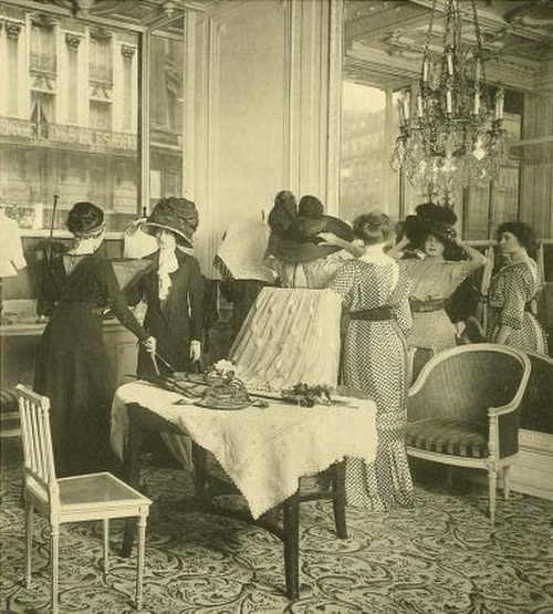 The Parisian showroom of Doucet c. 1910