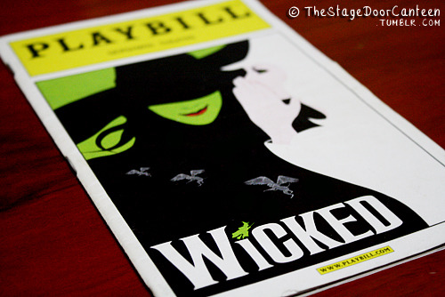 Yes we're sending out a Wicked playbill for our first giveaway