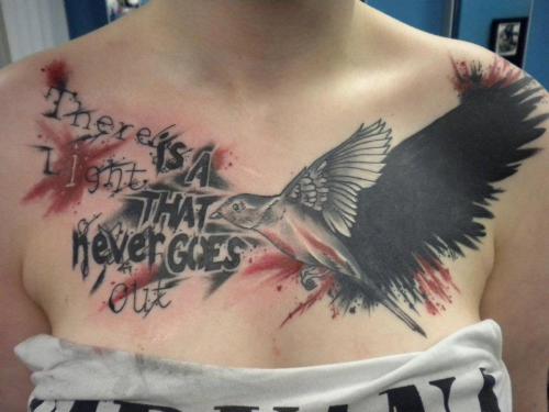 Bird Writing by Kyle at Forevermore Tattoo Glasgow