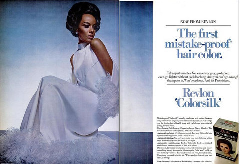A 1969 Revlon ‘Colorsilk’ advertisement.