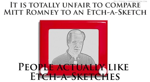 Mitt Romney Is Etch-a-Sketchyby Bill Dixon