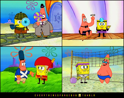 everythingspongebob:

I’m back!!! hopefully for good this time ;)

Spongebob and Patrick so cute together! :&gt;