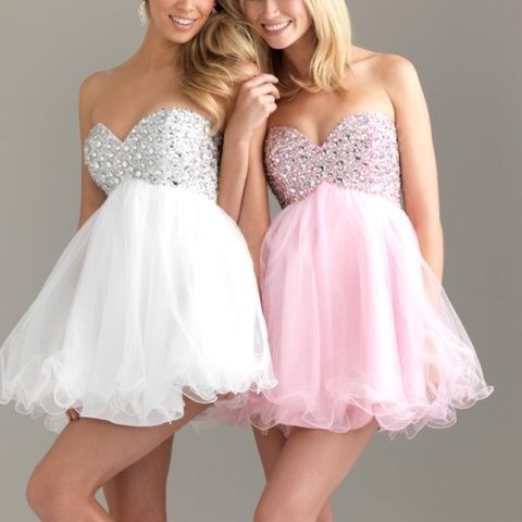 White Prom Dress on Pink   Dresses   Pink Dress