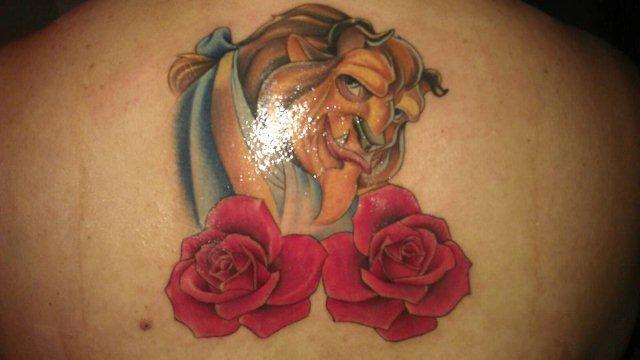 Beauty and the Beast The Beast tattoo done by Jeronimo Rivera Fast Lane in