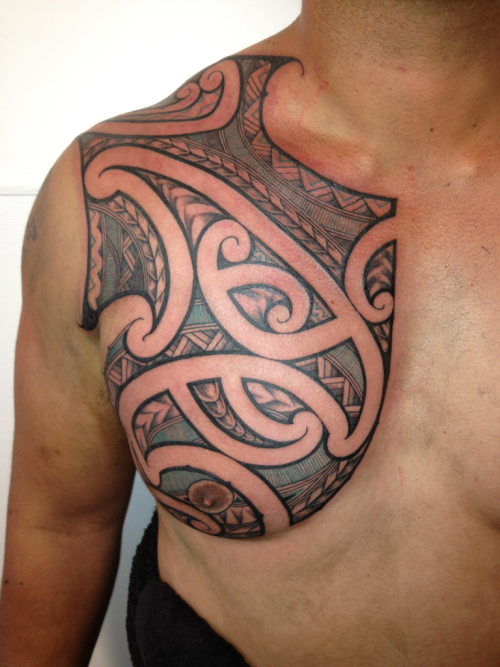 tattootataubyfv Maori chest