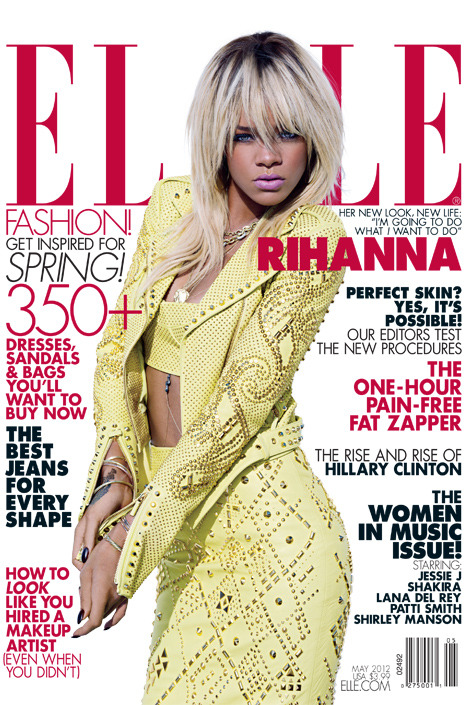 heartrihanna:

Rihanna covers Elle for May 2012.
