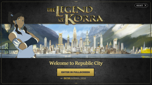 Explore the bustlin’ metropolis that Avatar Aang and Fire Lord Zuko built in this interactive tour of Republic City here.  
4/6/2012
