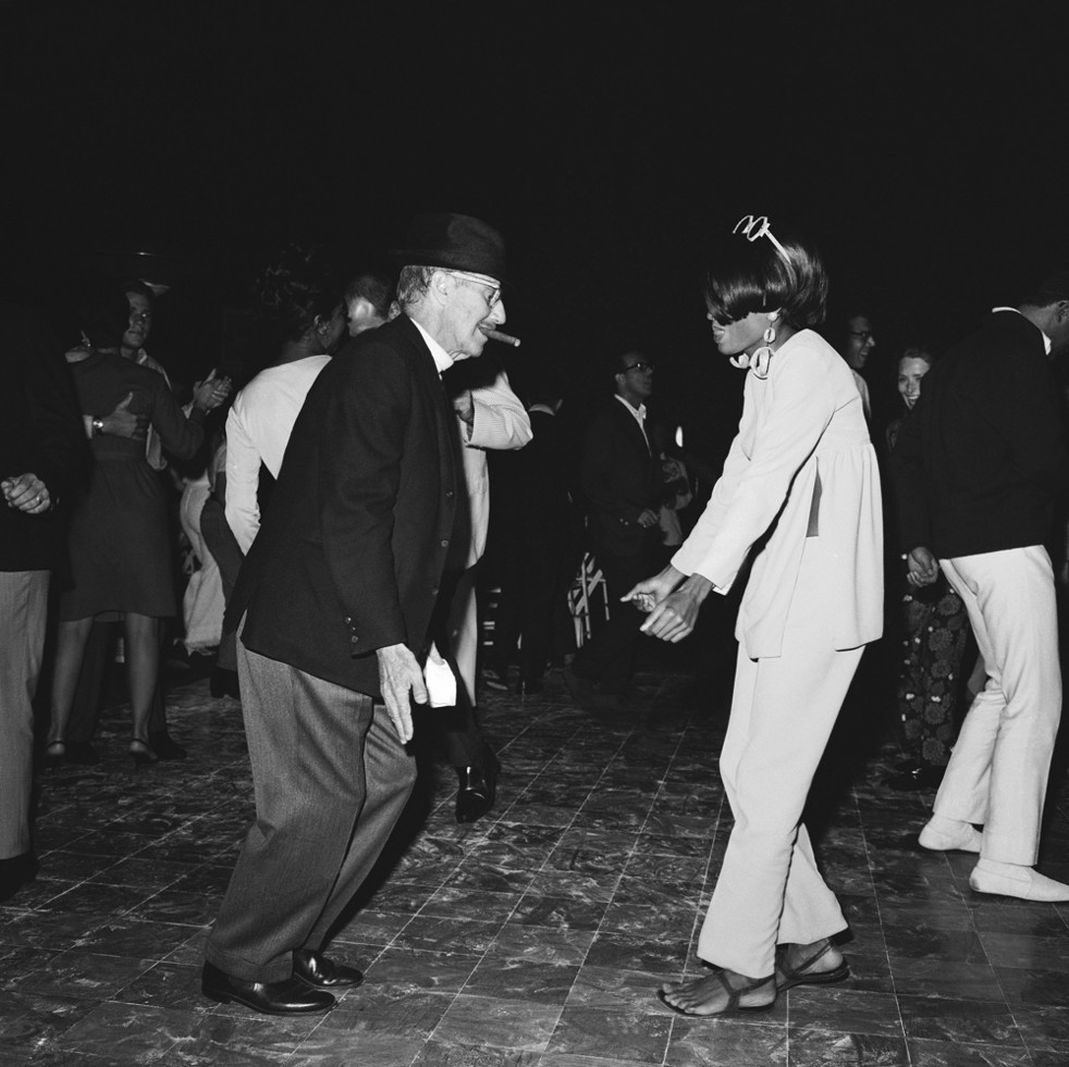 Groucho Marx (70) and Diana Ross (22), 1966