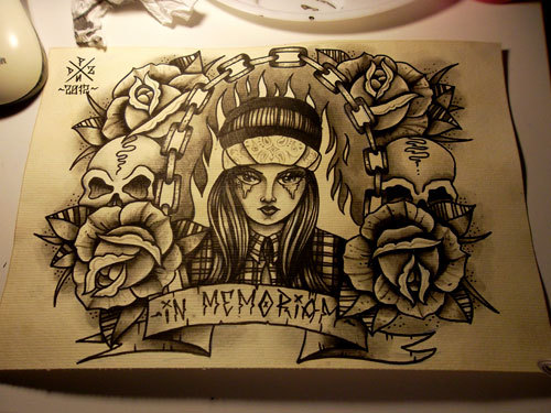 Tags chola painting roses chicano skulls tattoo traditional black and grey
