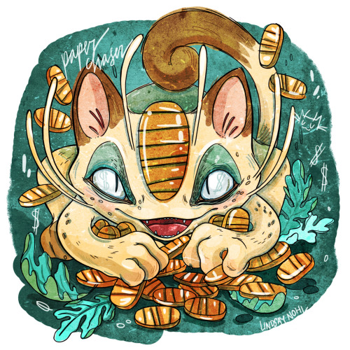 #52 Meowth by Lindsay Nohl