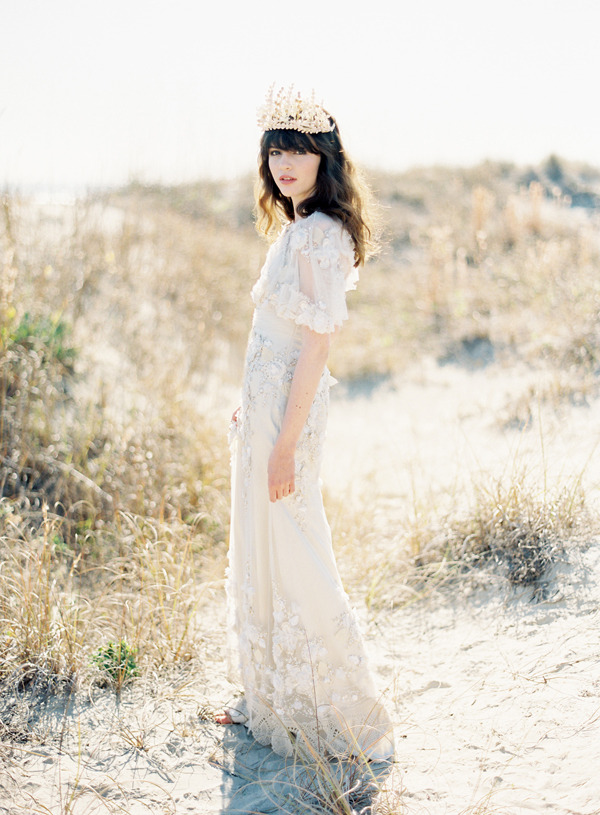 via Unique Beach Wedding Ideas Claire Pettibone Sparrow Dress Real