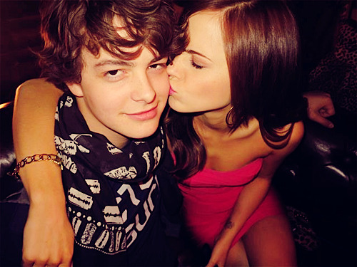 Emma &amp; Israel Broussard on the set of The Bling Ring