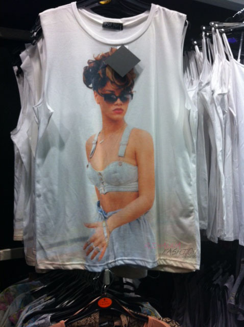 Primark are currently selling this Rihanna we found love print shirt for £8.00 by Pop tops. For those living in the UK or Europe.