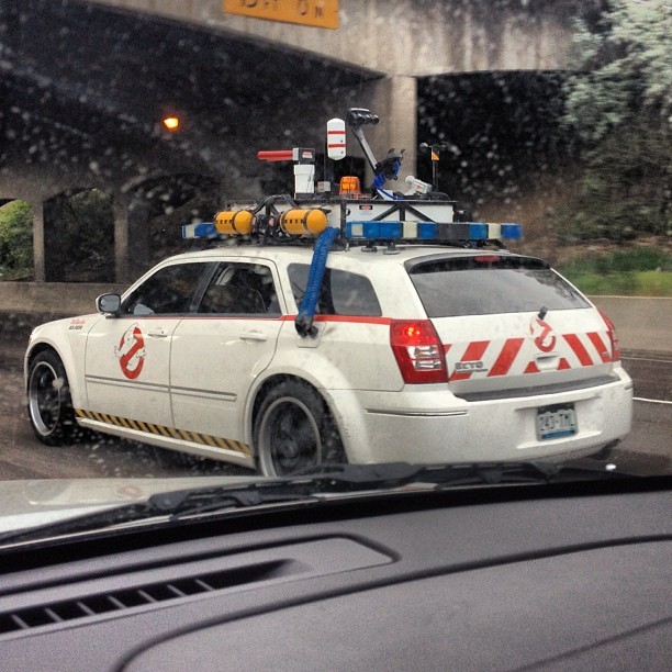 Passed the Ghostbusters car on the way to the airport! (Taken with instagram)