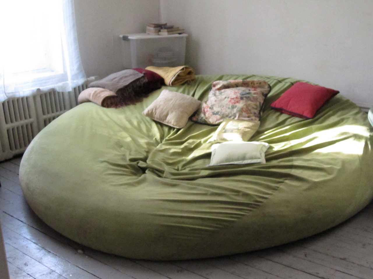 Biggest bean bag chair bed Iâ€™ve ever seen in my life. I could do a ...