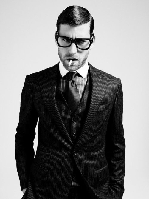 Men in Suits Smoking