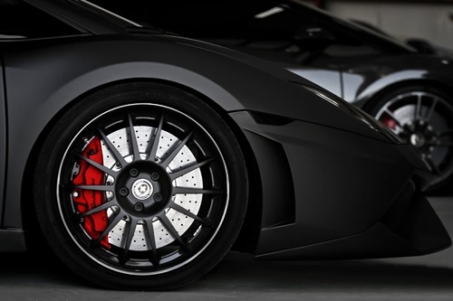 johnnyescobar Matte Black Lamborghini Gallardo Superleggera via HRE Wheels