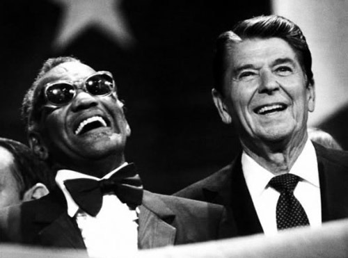Ray Charles and Ronald Reagan