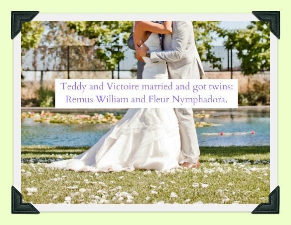 Teddy and Victoire married and got twins Remus William and Fleur Nymphadora