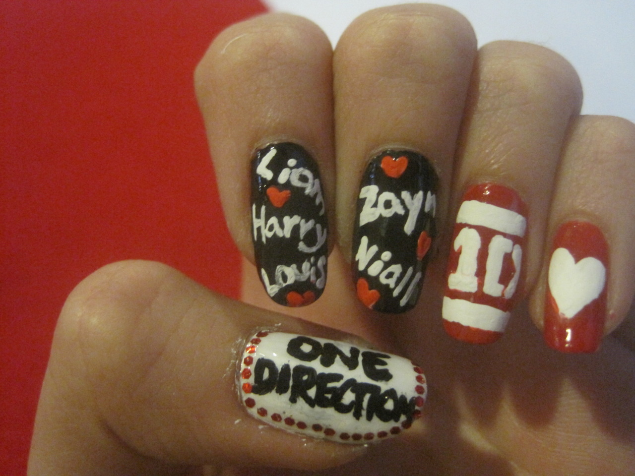 My 2 One Direction nail art designs :D trying to upload both ASAP