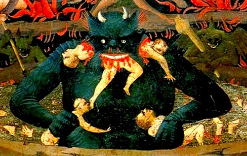 Last day of finals tomorrow.

The Last Judgement, detail of satan devouring the damned in hell, by Fra Angelico c. 1431.
