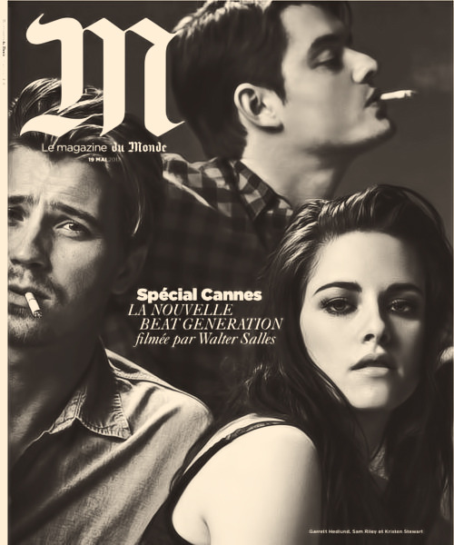 
Kristen Stewart, Garrett Hedlund &amp; Sam Riley | M Magazine, May 2012 (x)

