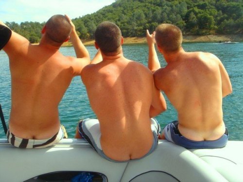 ccaption:

Driving your buds up to your parents’ cabin: $75
Hauling out your parents’ boat and cruising the lake: $150 + one bottle of sunblock
Sipping a beer and looking at the three asses you’ve fucked in the last year: priceless.
