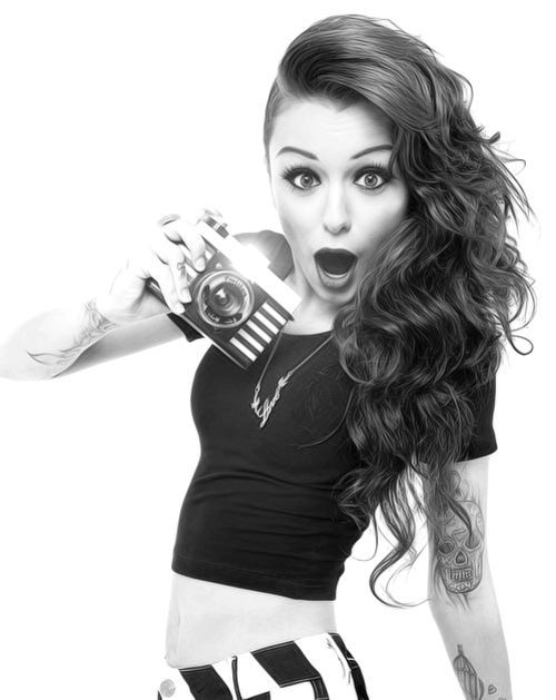Girl Cute Black And White Tattoo Cher Lloyd Staystrong Like Demi Staystrong Like Demi